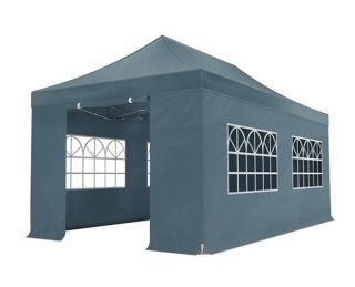 Partytent grijs 6 x 3 uitvouwbaar